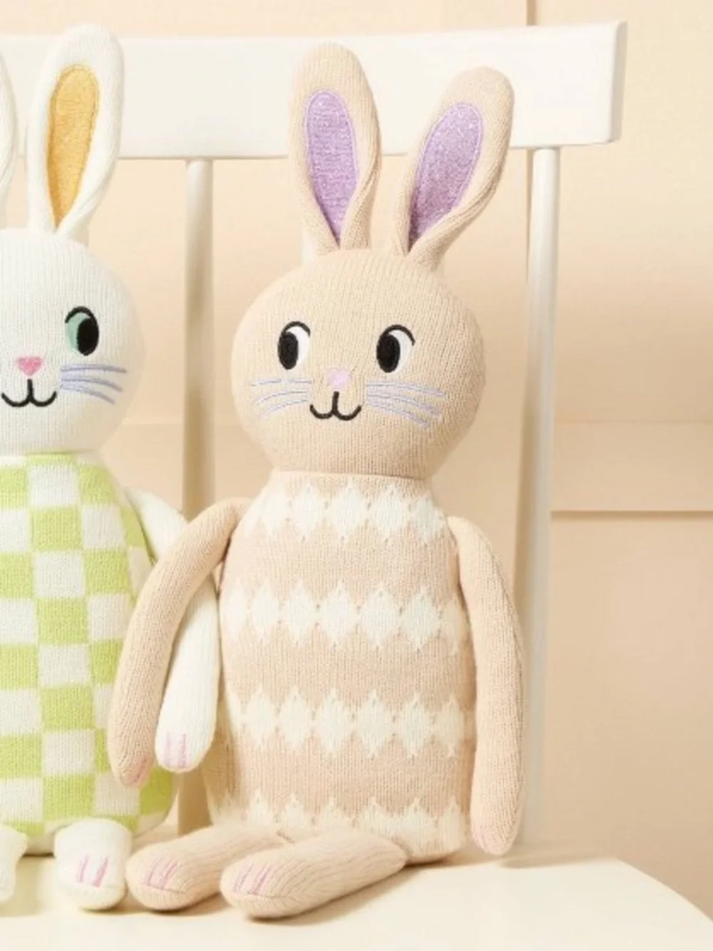 New! Spring 2026 Beige Knit Bunny Plush - Spritz™ Target